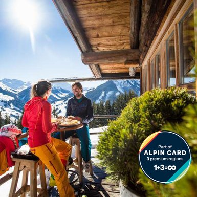 Skihütte mit Ski Alpin Card logo  | © Bergbahnen Fieberbrunn