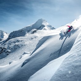 Skiing in the powder snow Skiing in the powder snow