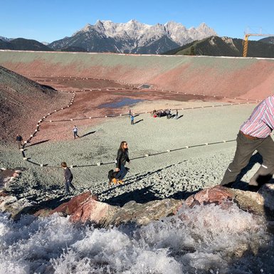 Speicherteich Wasser marsch | © Bergbahnen Fieberbrunn