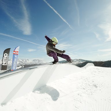 Nitro snowpark in the Skicircus Saalbach Hinterglemm Leogang Fieberbrunn | © saalbach.com, Mirja Geh