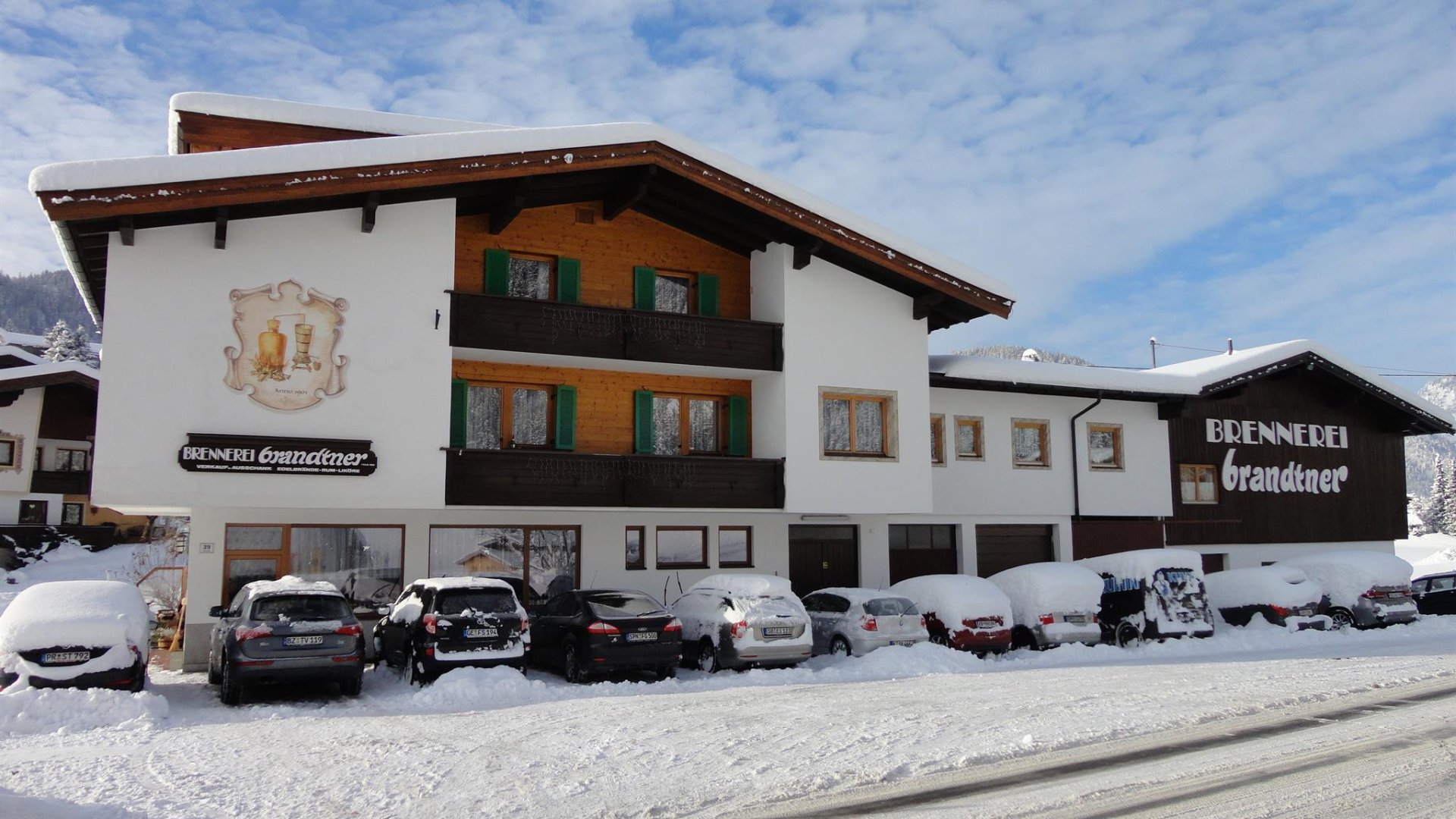 Brennerei Brandtner im Winter