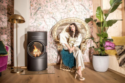 Wohn Essbereich mit Pelletofen