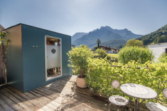 Private Outdoor Sauna auf der Terrasse