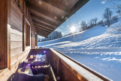 Biobauernhof Niederlehen Winteraussicht vom Balkon