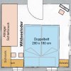 Photo of 4-bed room, shower, 1 bed room