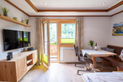 Wohnzimmer mit Zugang zum Balkon