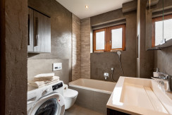 modernes Badezimmer Ferienwohnung Weiss