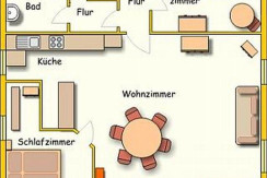 Wohnung B Grundriss 76,57 qm