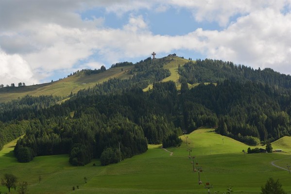 Ausicht vom Haus auf das Jakobskreuz