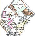 Bild von 4-Personenwohnung Nr. 1, 55 m² | © Raumaufteilung