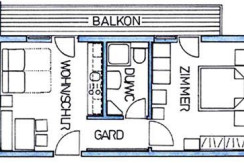 Grundriss, Ferienwohnung Wildseeloder Grundriss, Ferienwohnung Wildseeloder