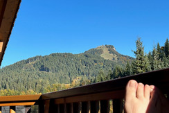 Aussicht vom Balkon - Buchensteinwand Aussicht vom Balkon - Buchensteinwand