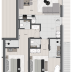 Photo of Apartment, separate toilet and shower/bathtub, 2 bed rooms