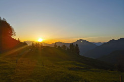 Sonnenuntergang auf unserer Alm