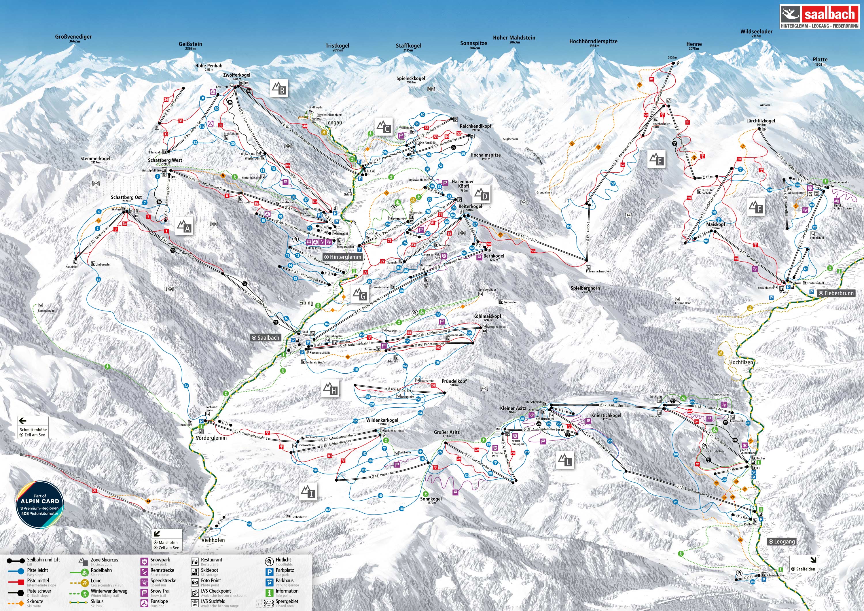 Ski circus piste map